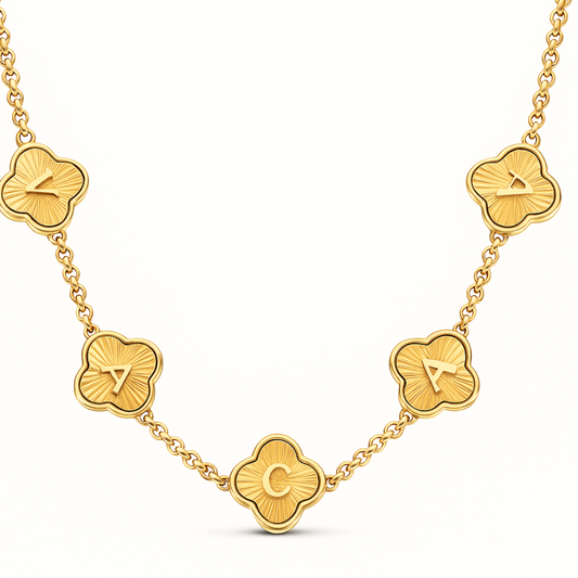 Chelse Customised Clover Necklace – Personalised Name Necklace