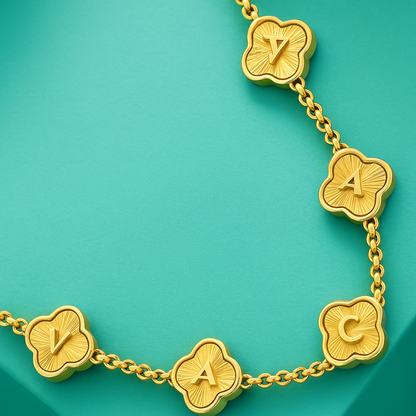 Chelse Customised Clover Necklace – Personalised Name Necklace