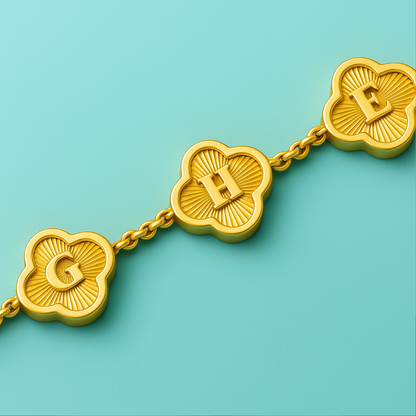 Chelse Customised Clover Necklace – Personalised Name Necklace