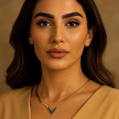 Aura | 18K Gold Plated V-shaped Flat Snake Bone Waterproof Chain