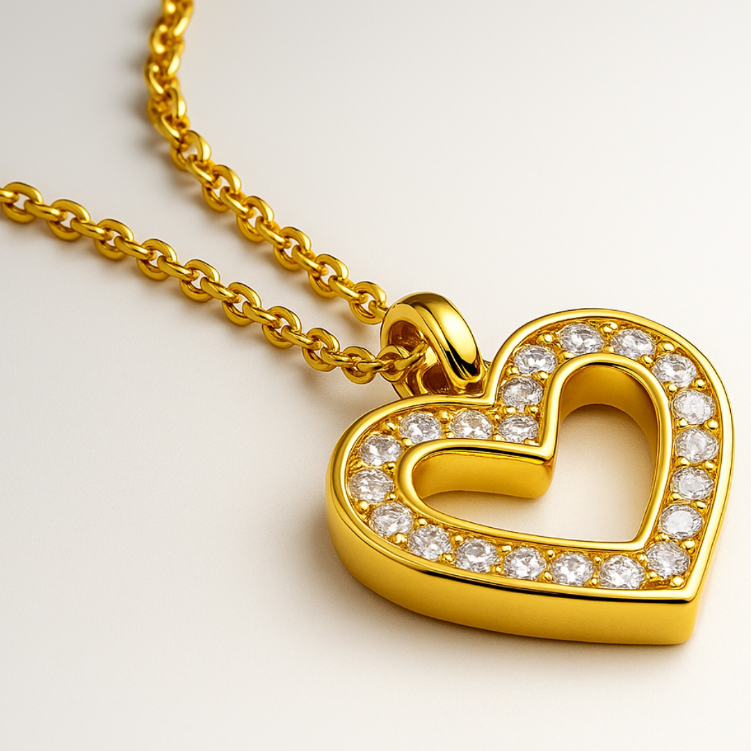 Ella | Gold Plated Eternal Love Heart Necklace