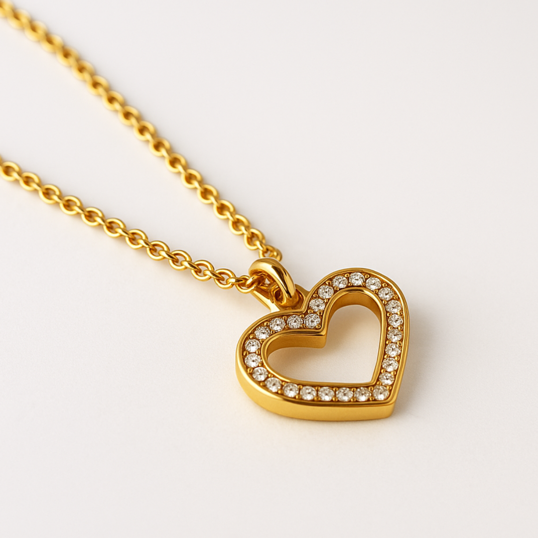 Ella | Gold Plated Eternal Love Heart Necklace