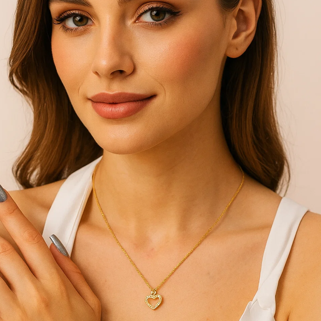 Ella | Gold Plated Eternal Love Heart Necklace