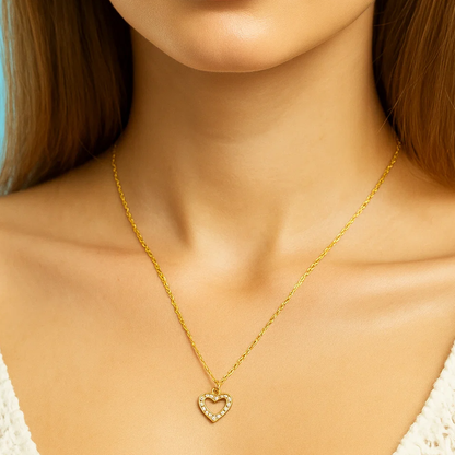 Ella | Gold Plated Eternal Love Heart Necklace