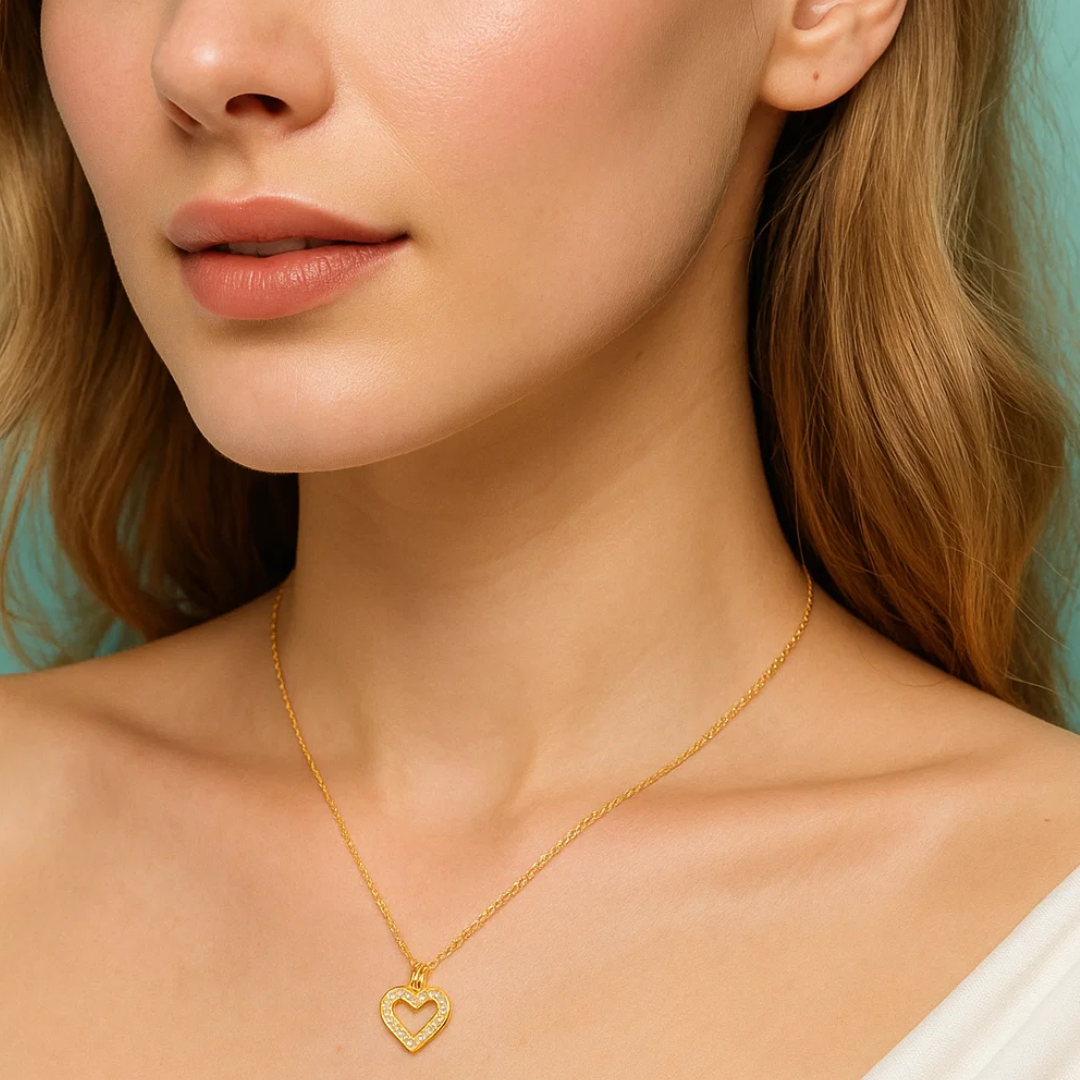 Ella | Gold Plated Eternal Love Heart Necklace