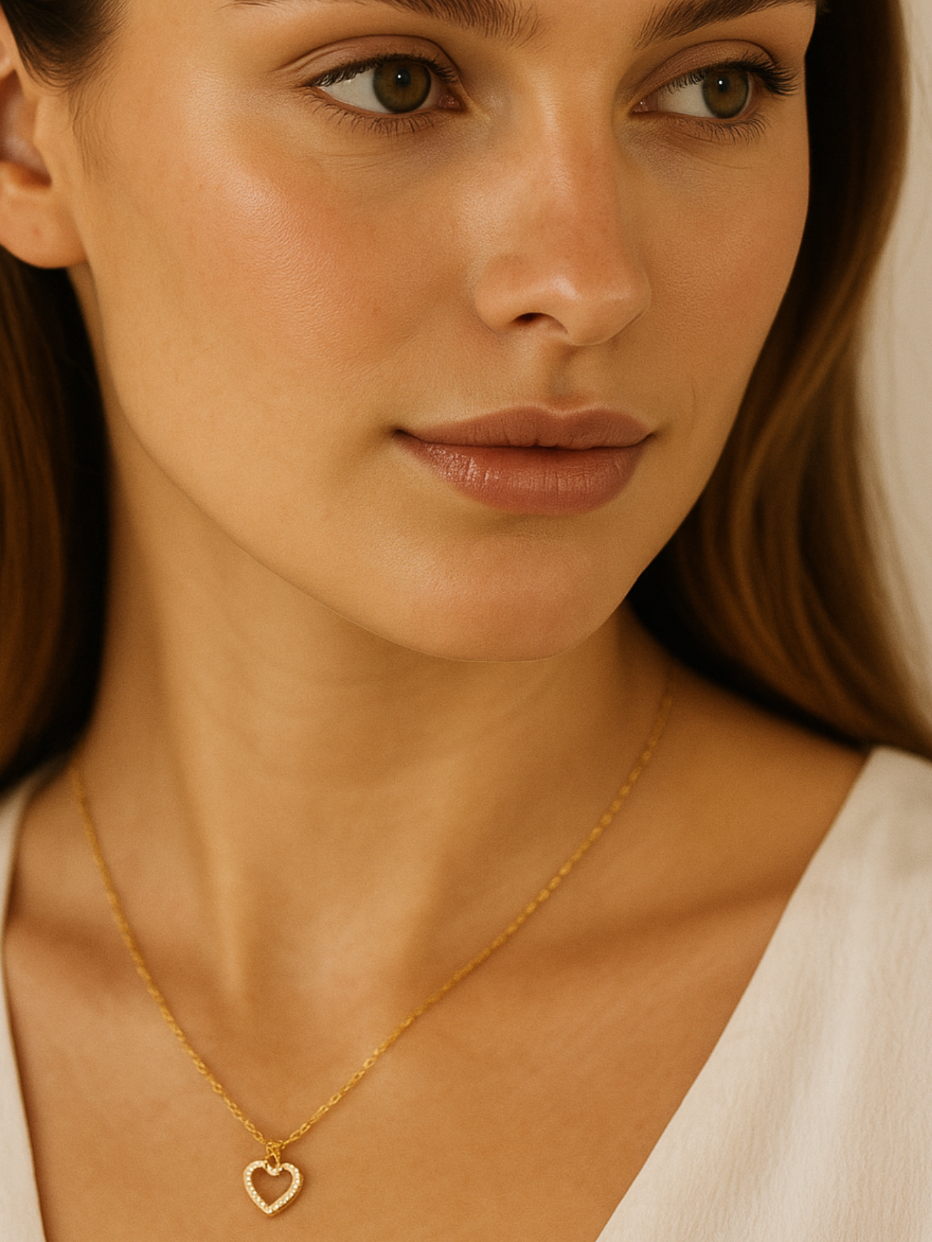 Ella | Gold Plated Eternal Love Heart Necklace