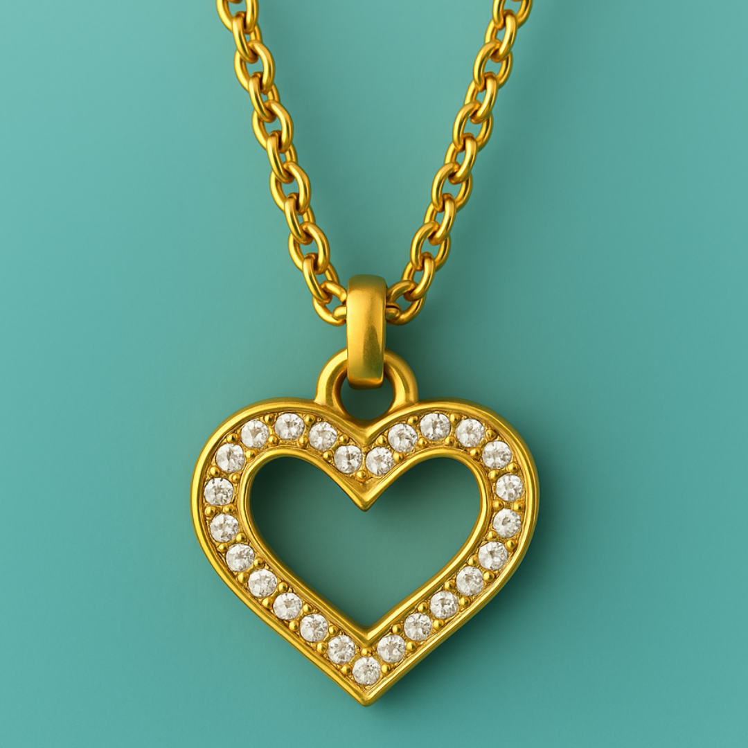 Ella | Gold Plated Eternal Love Heart Necklace