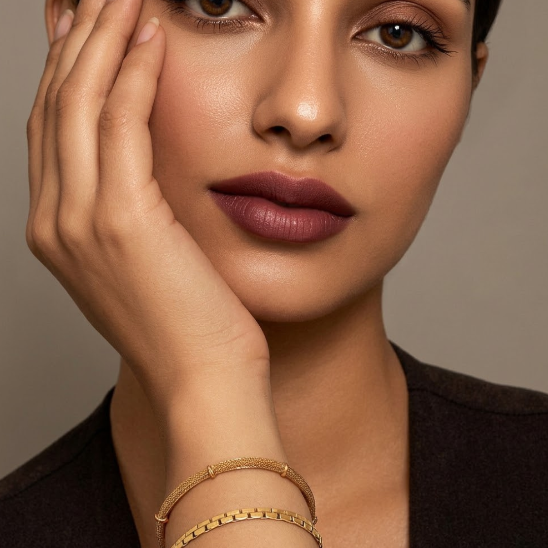 Victoria | Gold Plated Bamboo Mesh Bracelet