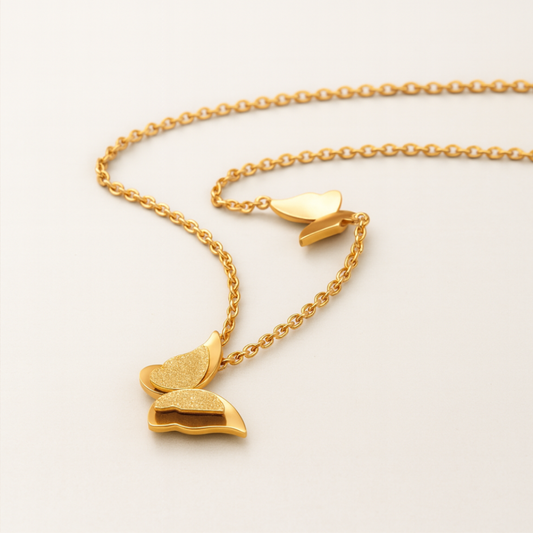 Sasha | 18K Gold Plated Butterfly Charm Waterproof Necklace