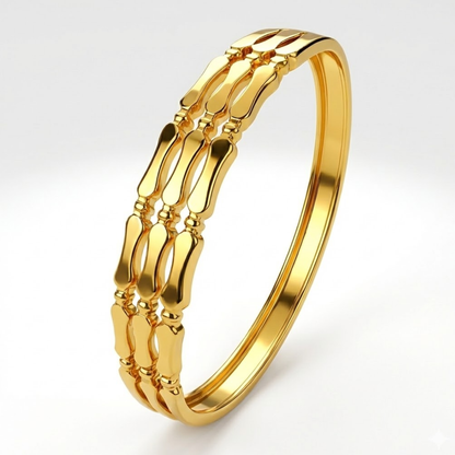 Bree | Gold-Plated Hollow Thick Cuff Bangle Bracelet