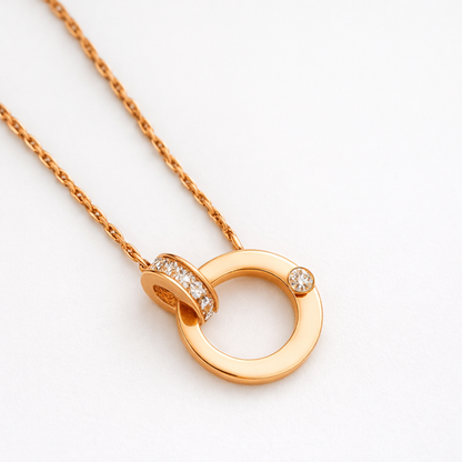 Lyra | Rose GoldPlated Double Interlocking Circles