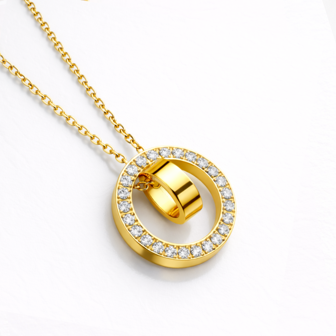 Aretusa | Gold Plated Double Interlocking Circles