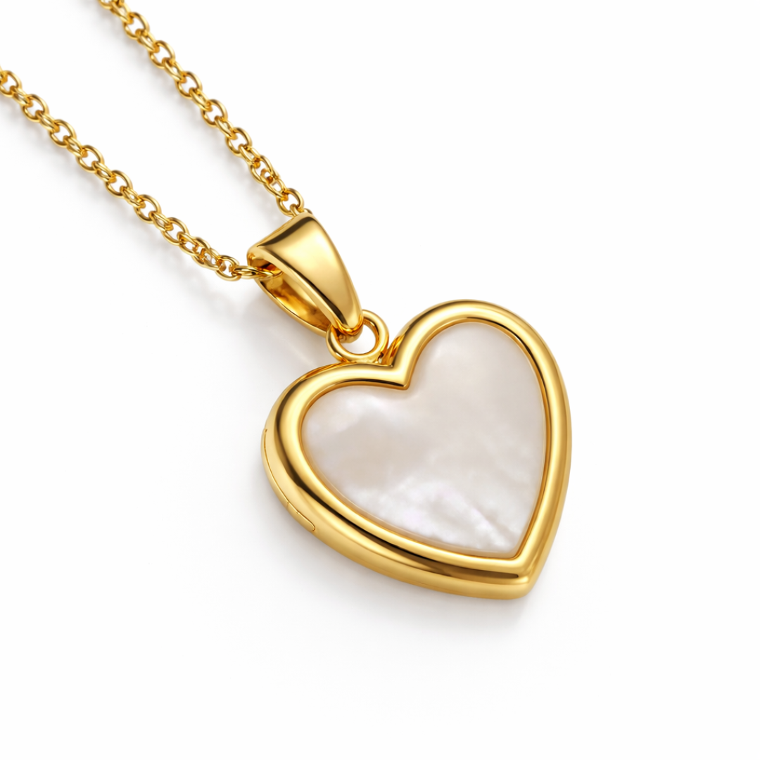 Rochelle | Gold Plated Heart Photo Frame Locket Necklace
