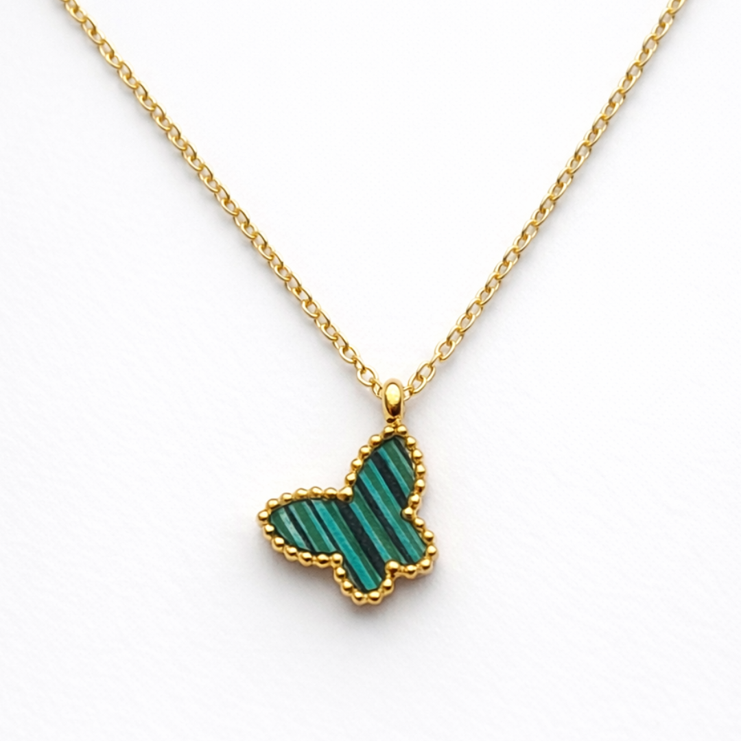 Kacie | Gold Plated Butterfly Pendant Necklace