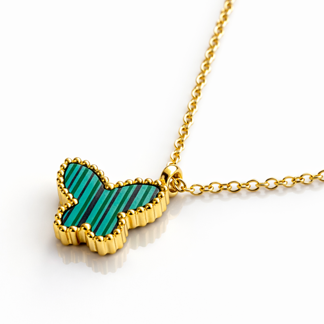 Kacie | Gold Plated Butterfly Pendant Necklace