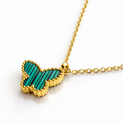Kacie | Gold Plated Butterfly Pendant Necklace