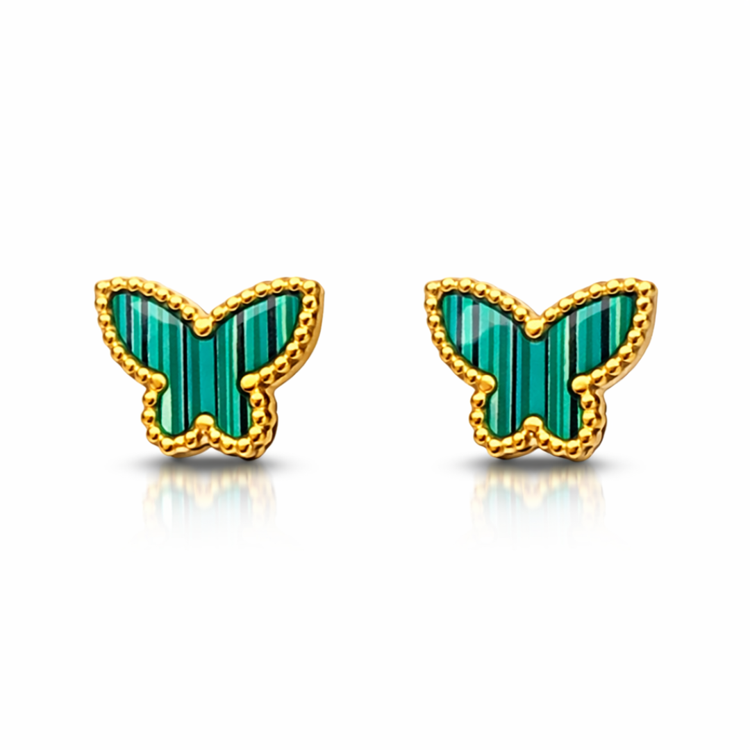 Kesia | Gold Plated Butterfly Stud Earrings