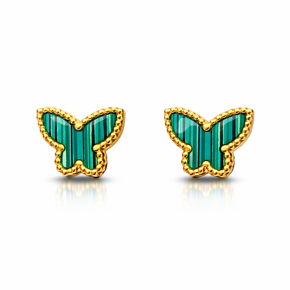 Kesia | Gold Plated Butterfly Stud Earrings