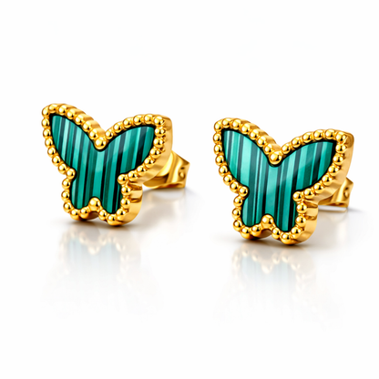 Kesia | Gold Plated Butterfly Stud Earrings