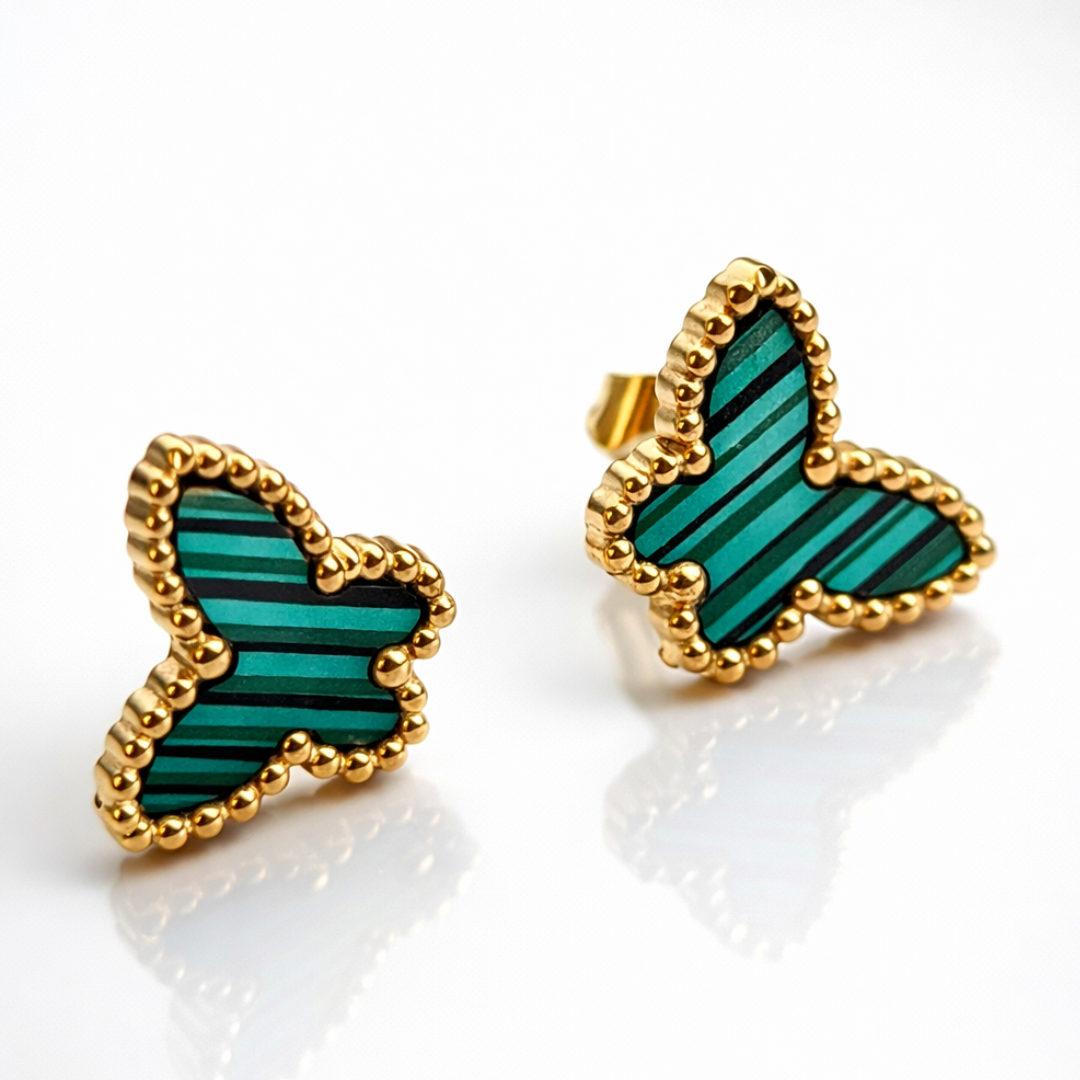 Kesia | Gold Plated Butterfly Stud Earrings