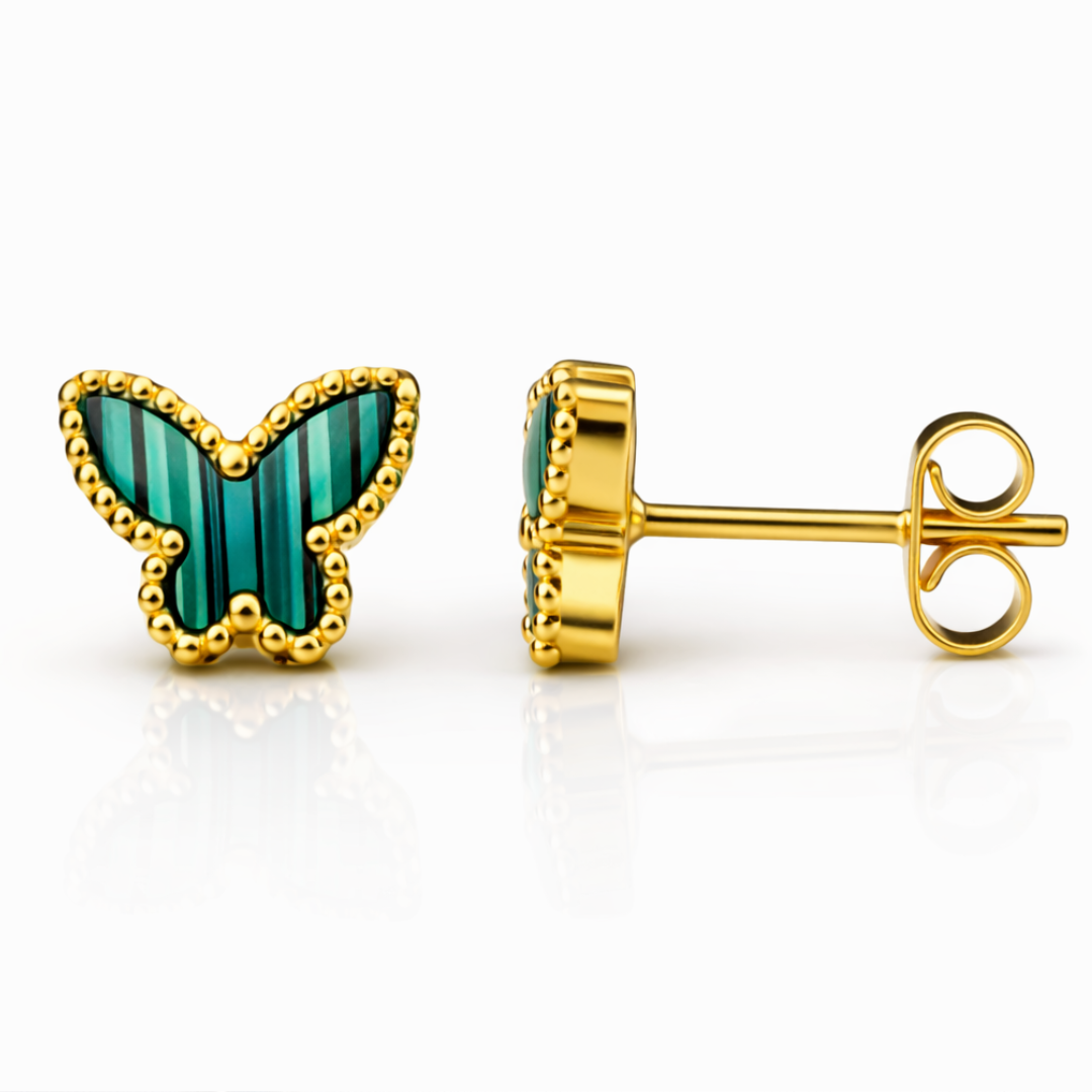 Kesia | Gold Plated Butterfly Stud Earrings