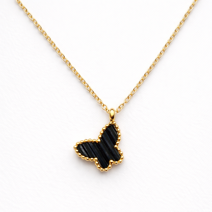 Kacie | Gold Plated Butterfly Pendant Necklace