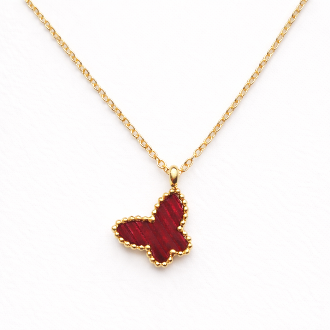 Kacie | Gold Plated Butterfly Pendant Necklace