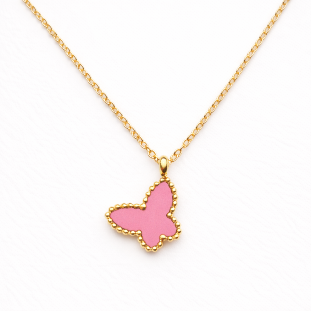Kacie | Gold Plated Butterfly Pendant Necklace