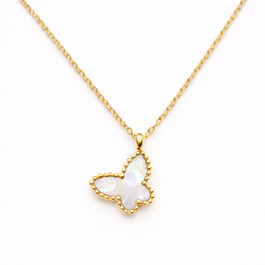 Kacie | Gold Plated Butterfly Pendant Necklace