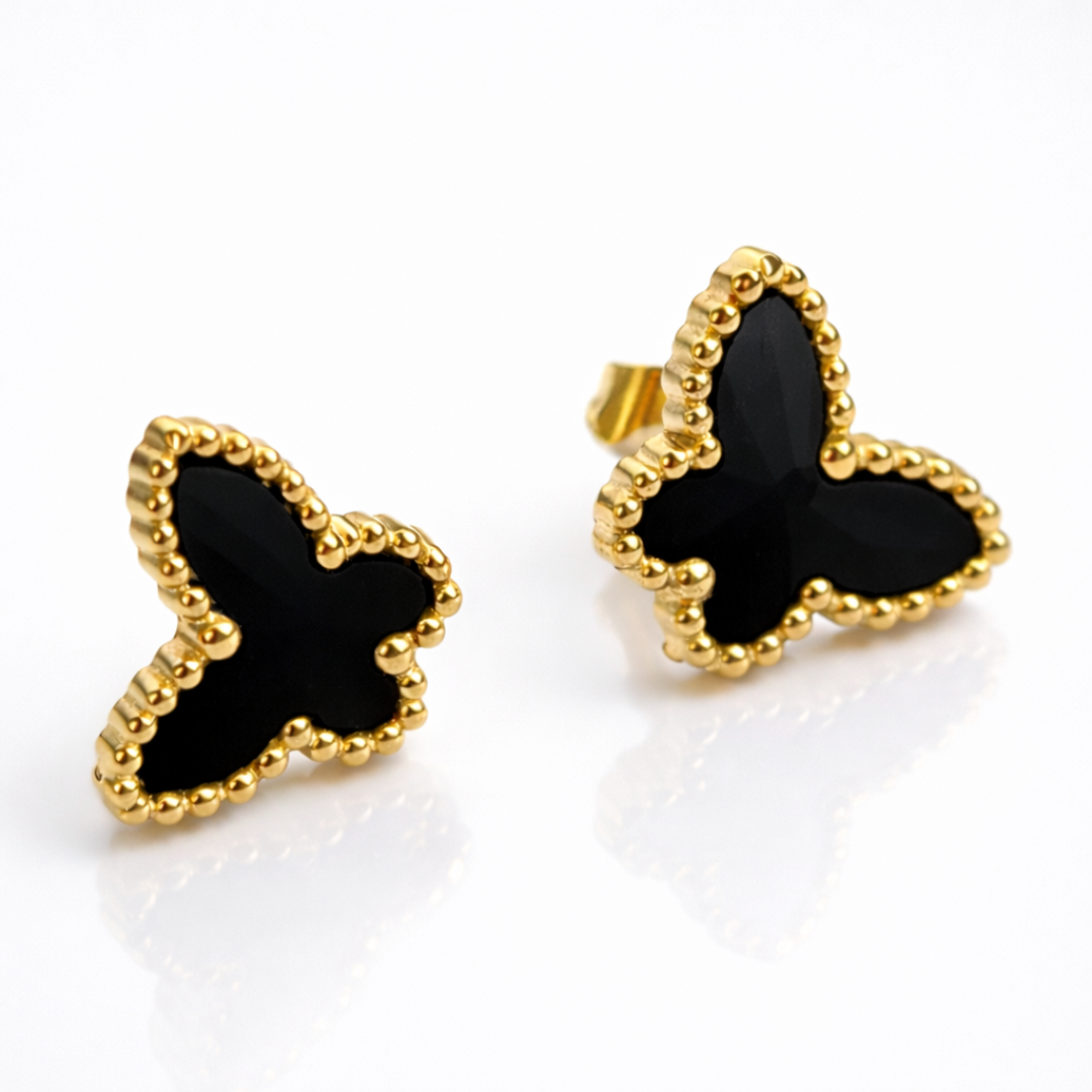 Kesia | Gold Plated Butterfly Stud Earrings
