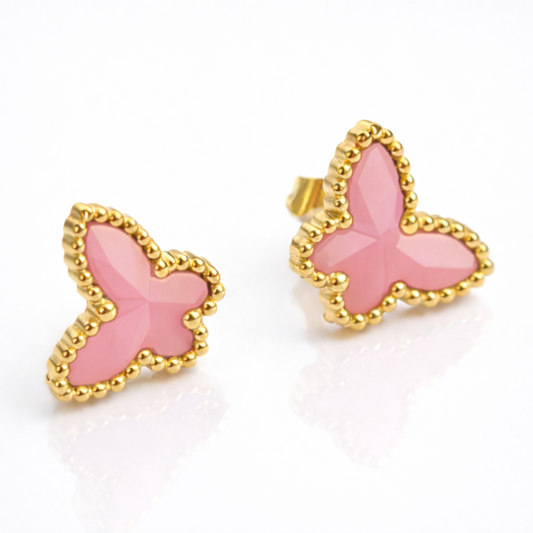 Kesia | Gold Plated Butterfly Stud Earrings