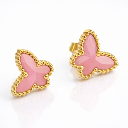 Kesia | Gold Plated Butterfly Stud Earrings