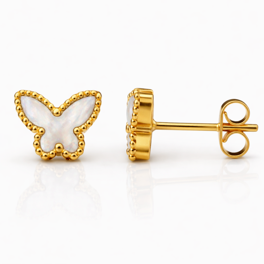 Kesia | Gold Plated Butterfly Stud Earrings