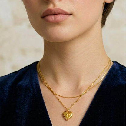 Ariat | Gold Plated Heart Double Layered Necklace