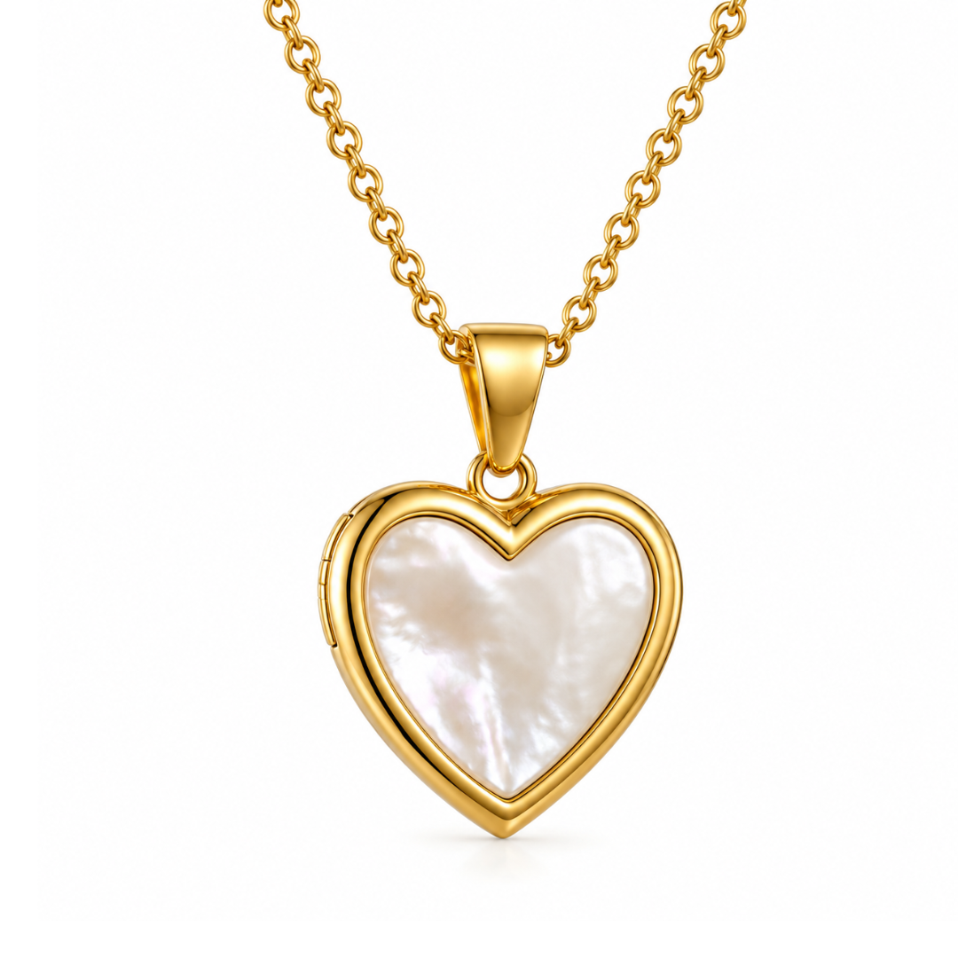Rochelle | Gold Plated Heart Photo Frame Locket Necklace