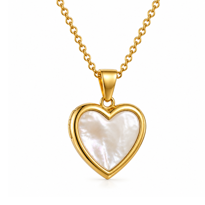 Rochelle | Gold Plated Heart Photo Frame Locket Necklace