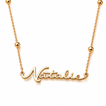 Ivara | Gold Plated Personalised Single Name Necklace