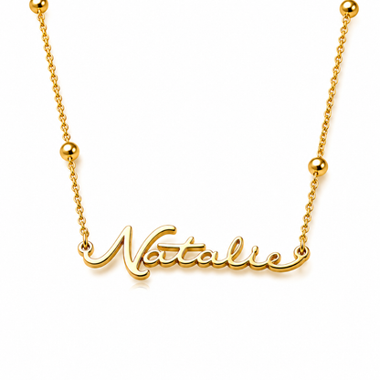 Ivara | Gold Plated Personalised Single Name Necklace