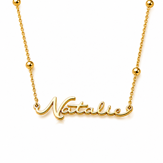 Ivara | Gold Plated Personalised Single Name Necklace