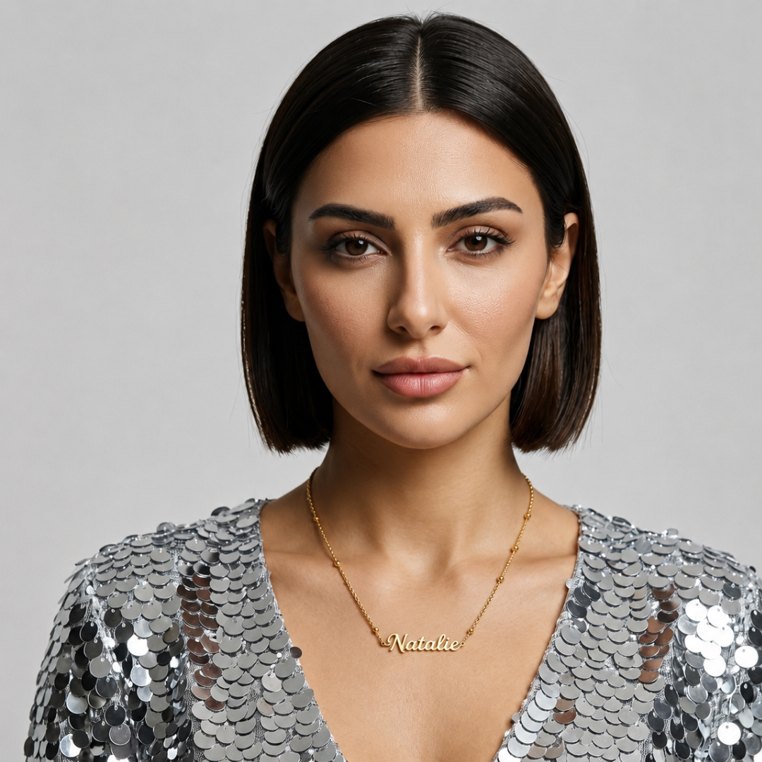 Ivara | Gold Plated Personalised Single Name Necklace