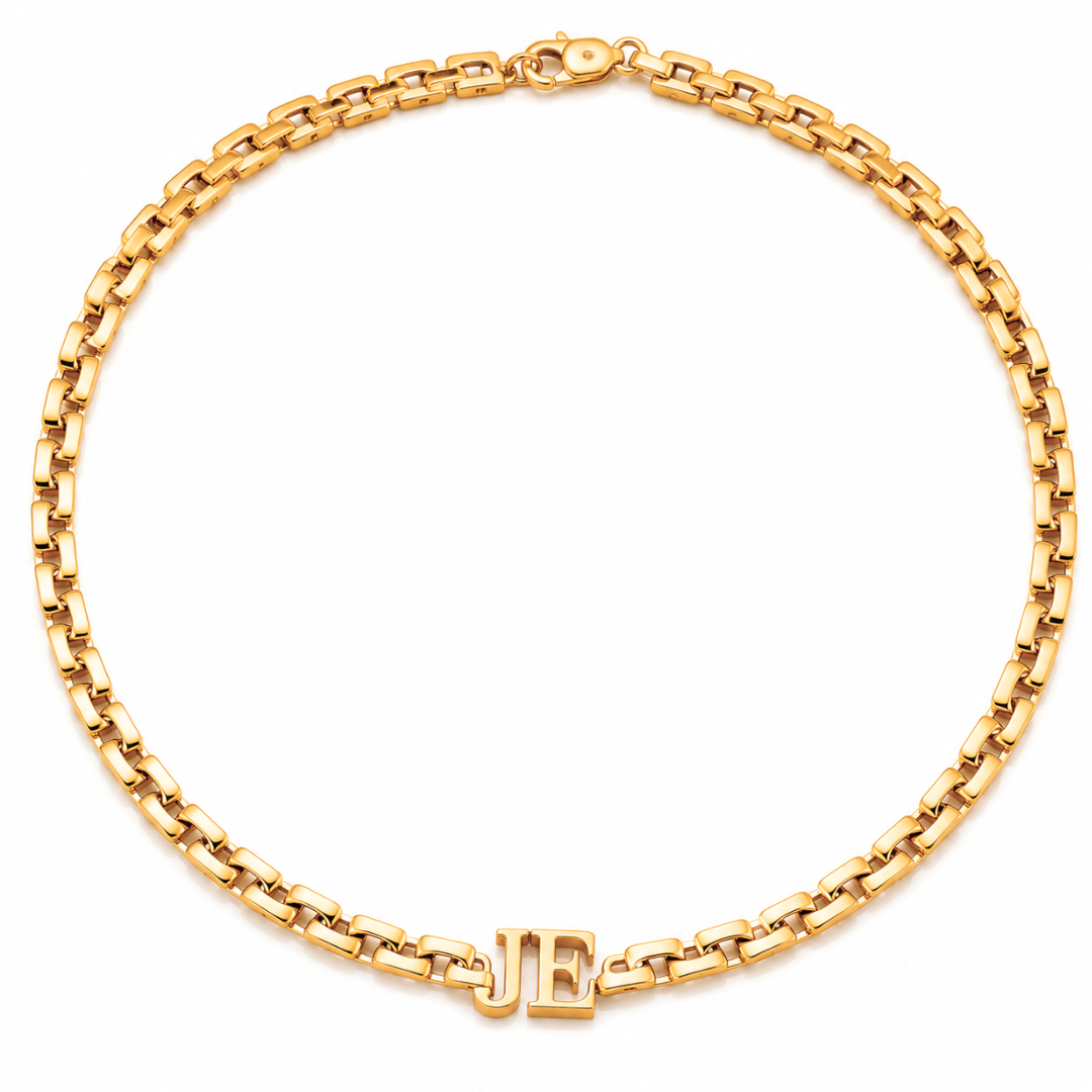 Venus | Gold Plated Initial Choker Necklace