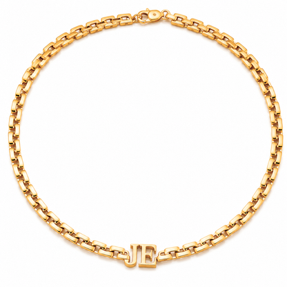 Venus | Gold Plated Initial Choker Necklace