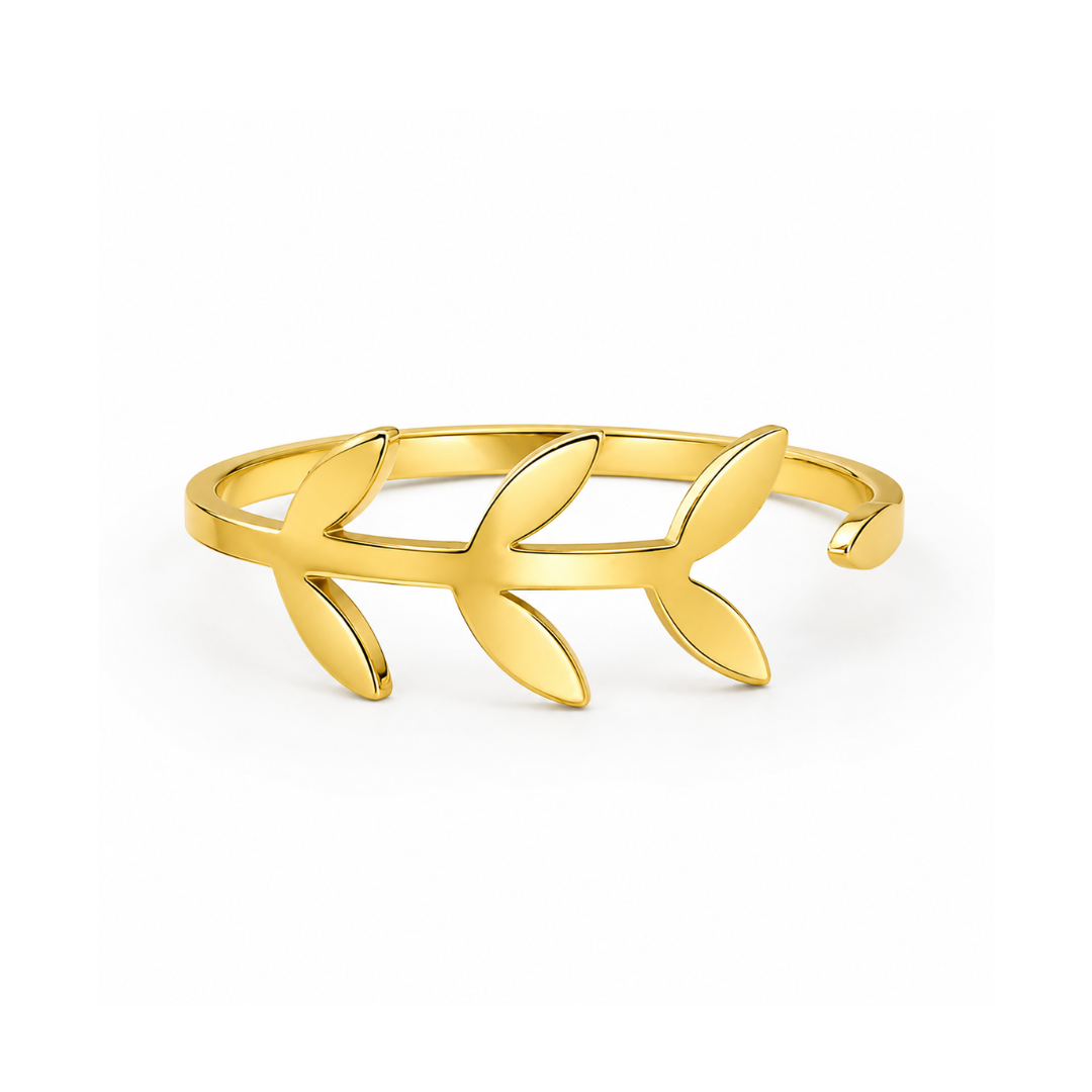 Verdant | Gold Plated Vine Leaf Ring
