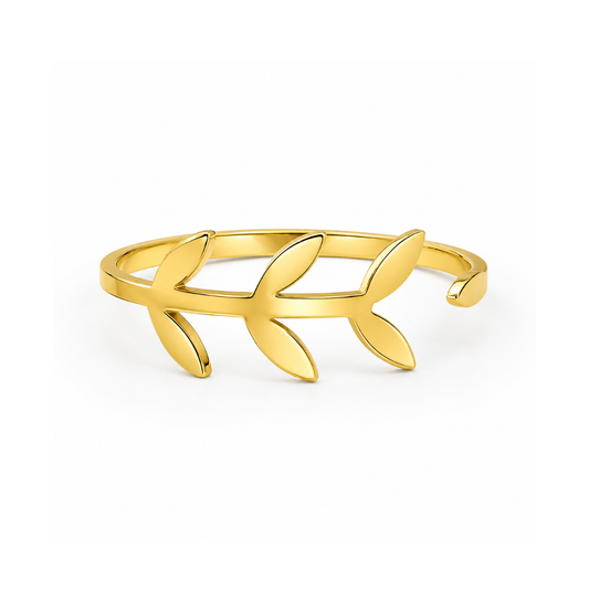 Verdant | Gold Plated Vine Leaf Ring