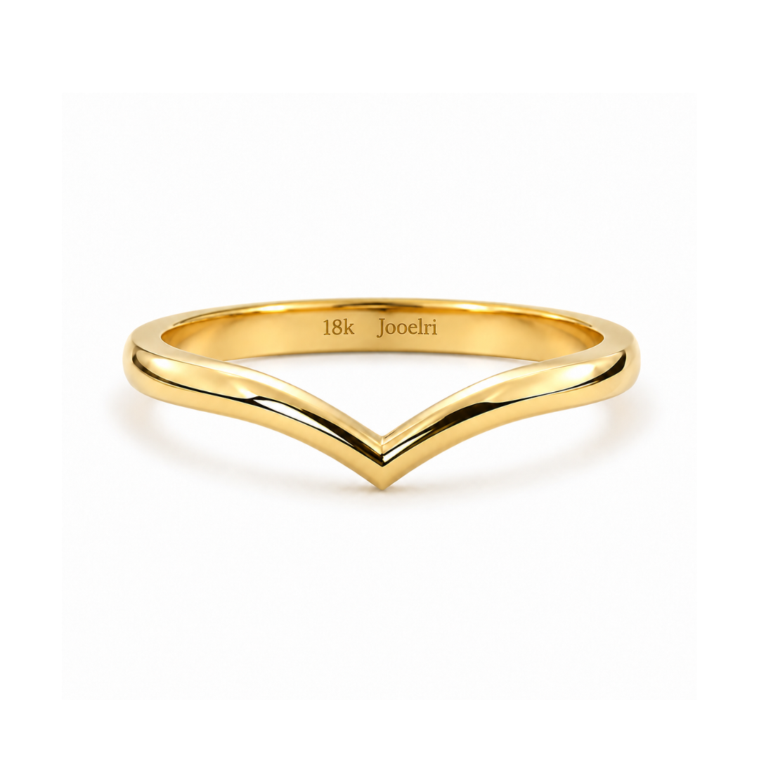 Noa | Gold Plated Wishbone Sleek Ring