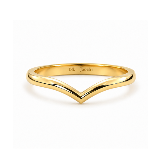 Noa | Gold Plated Wishbone Sleek Ring
