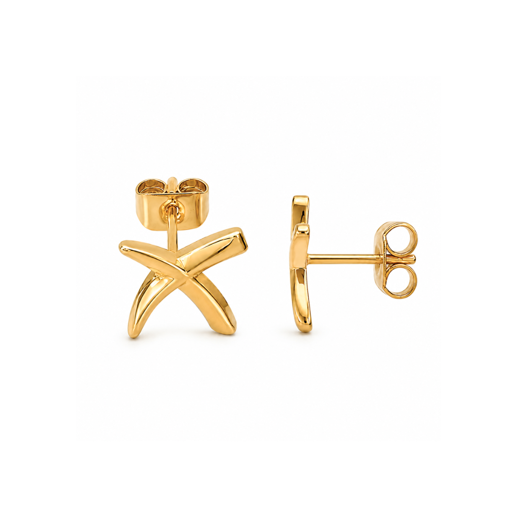 Évora | Gold Plated X Studs