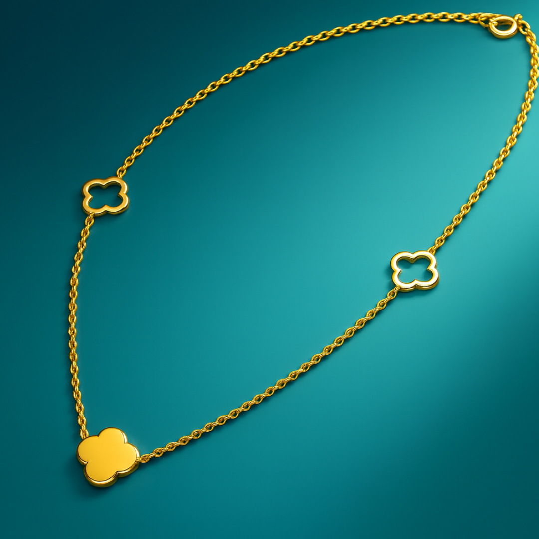 Elexia | Gold Plated Four-Leaf Clover Pendant Necklace
