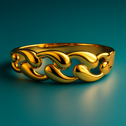 Olivia | 18K Gold-Plated Hollow Waterdrop Cuff Waterproof Bracelet Bangle