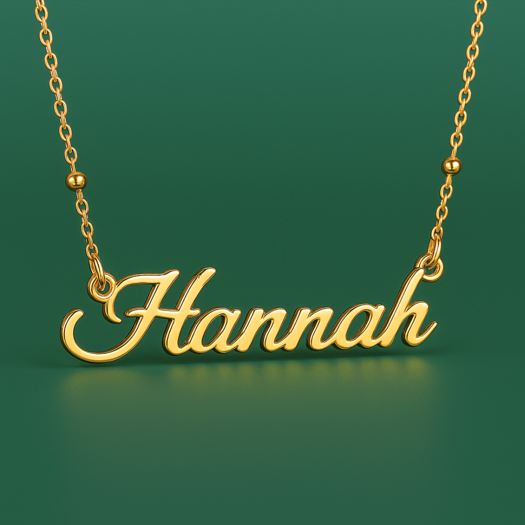 Ivara | Gold Plated Personalised Single Name Necklace